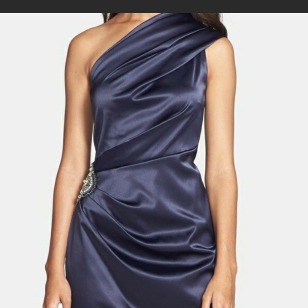 One shoulder knee length Eliza J Purple Dress